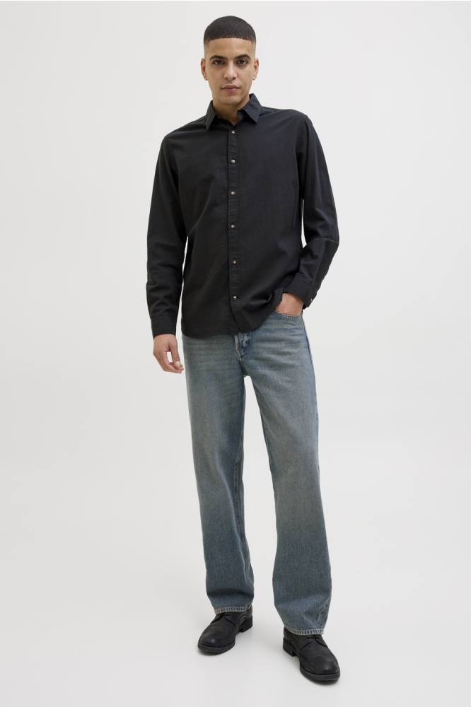 JJESUMMER SHIRT LS SN 12269315 BLACK